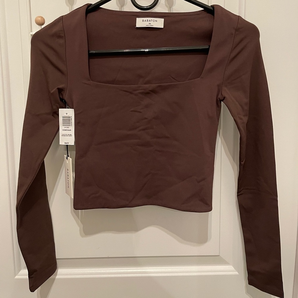 Aritzia Babaton Squareneck Contour Longsleeve NWT